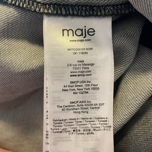 NWOT Maje Denim Playsuit in Black and Grey Denim - Picture 7 of 9